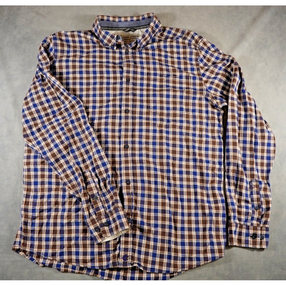 Cody James long sleeve button-down collared Shirt XL Plaid Stretch Western